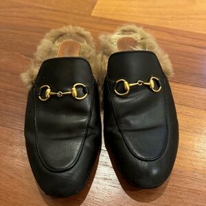 Gucci Princetown shearling loafers